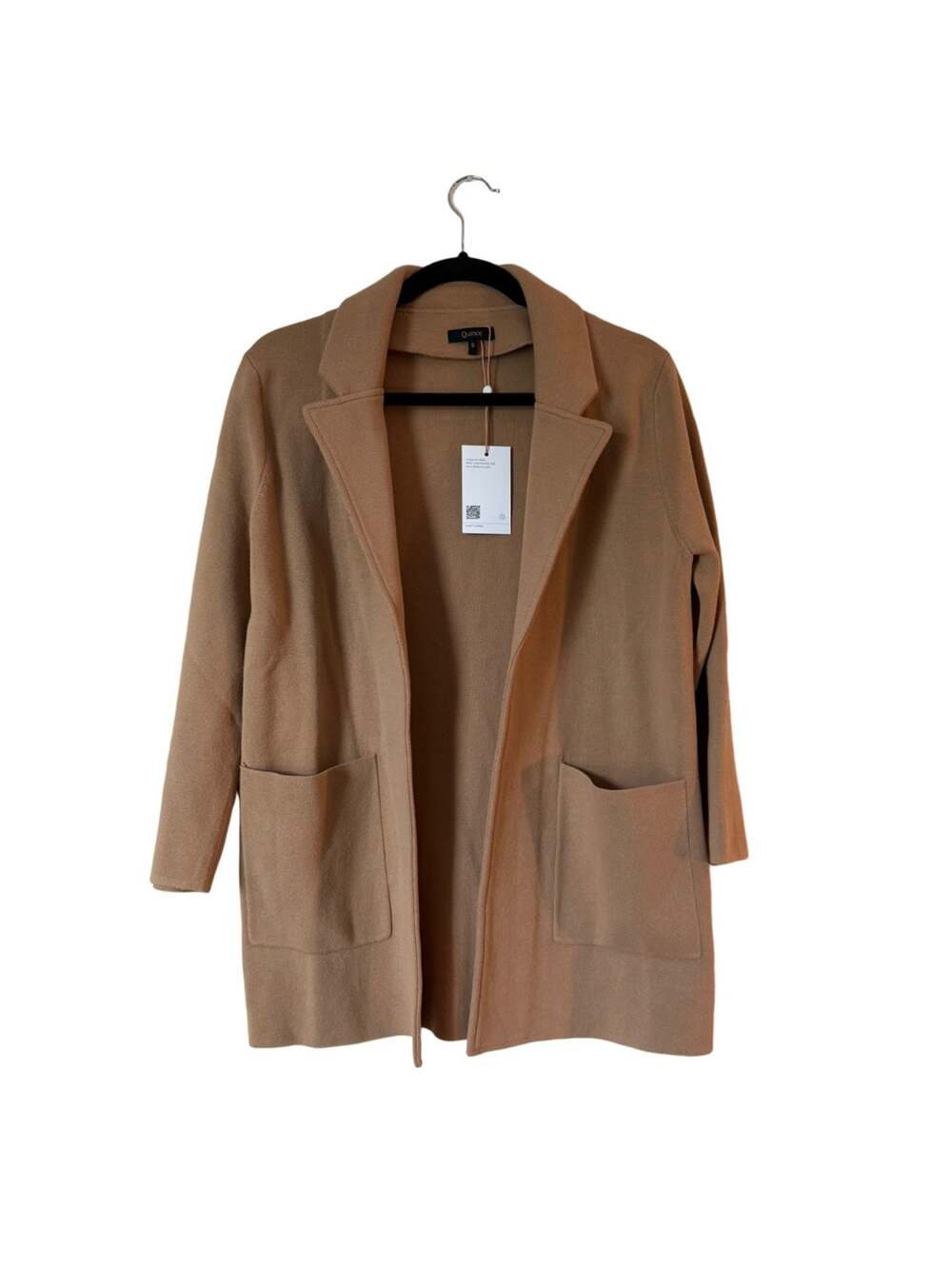 Quince 100% Organic Cotton Knit Blazer in Camel Size S - Picture 3 of 6